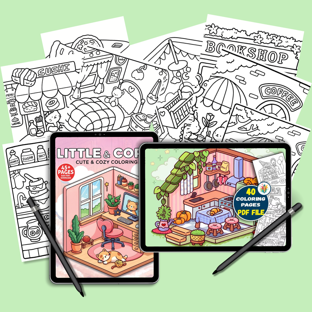 Little Cozy Corner Collection: 500 Coloring Book Pages for Adults and Teens